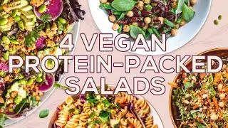 4 Vegan Protein Packed Salads - Vegan Afternoon with Two Spoons