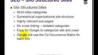 SEO - Silo Structured Websites & Co-occurrence Matrix