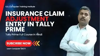 Insurance Claim Adjustment Entry In Tally Prime.