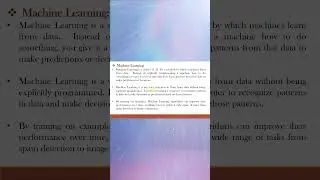 What is Machine Learning? #artificialintelligenceandmachinelearning #shorts #ytshorts #aiml
