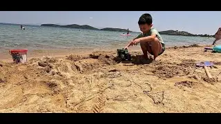 How to Make a Sand Bridge! 🏖️ Greece Adventure Fun