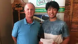 Daniel Pan earns a $1000 scholarship from the Kitchener Sports Association