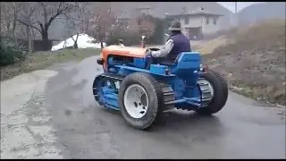 Trattore Lamborghini cingolato su gomme...Crawler tractor on tires Homemade CONSTRUCTION