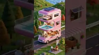 Dream Camper with Pool 🚐💦 #Camper #Pool #Car #TinyLuxury #TravelDream #haven2haven #shorts #F19