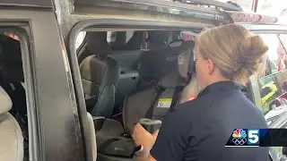 Vermont law enforcement demonstrates proper car seat use