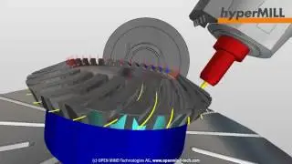 5 Axis Machining  Programming and Manufacturing of Bevel Gears   hyperMILL   CAM   HERMLE   YouTube