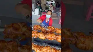 Famous Charcoal Grilled Chicken In Thailand