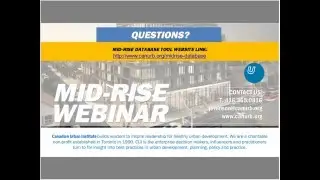 Canadian Urban Institute Mid-Rise Webinar