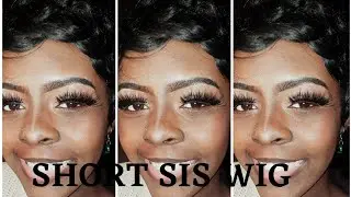 Sassy sister wig review. Short haircut unit with curls or straight. Affordable wig. Pixie cut wig