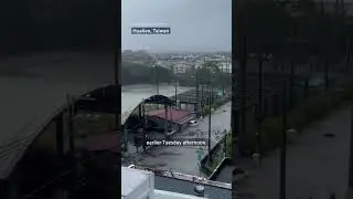 Hualien Dam Breach Floods Downstream Town After Typhoon Ragasa | TaiwanPlus News