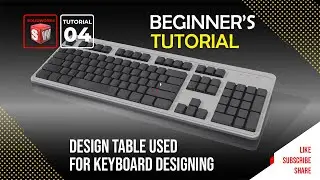 Design table used for keyboard designing in SOLIDWORKS.#solidworkstutorial #4 #keyboard