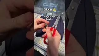 K&uuml;l&ccedil;e altından kolye yapımı #shorts