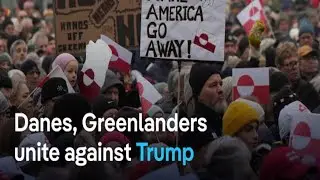 Danes, Greenlanders protest Trump plan as EU leaders show outrage over tariff threat | DW News