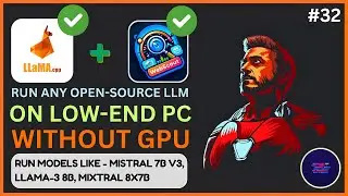 Local JARVIS - Using Llama CPP via WebScout || For Low End PC || Better than Ollama || 100000+ LLMS