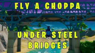 FLY A CHOPPA UNDER PURPLE, RED AND BLUE STEEL BRIDGES - Skye's Adventure Week 2 in Fortnite