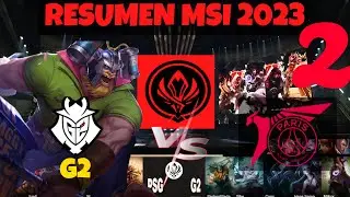 MSI 2023 | 2DA PARTIDA G2 VS PSG 👊 BROKENBLADE OLAF CARREANDO LA PARTIDA 😱| RESUMEN LOL