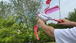 2 in 1 Bow and Arrow Water Gun Bubble Machine Unbox and Review 2022