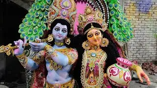 Radha Krishna Idol Making | Radha Krishna Thakur Toiri | Radha Krishna Murti | Krishna #shorts