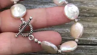 White Coin Pearls Handmade Bracelet