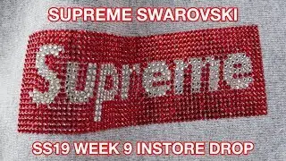25TH ANNIVERSARY SUPREME SWAROVSKI BOX LOGO - SS19 WEEK 9