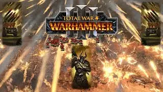 20 Helstorm Rocket Batteries vs 20 Clumped up Chosen (Great Weapons) in Total War Warhammer 3