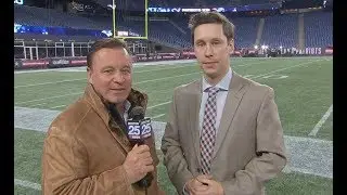 Jeff Howe with Butch Stearns after Patriots beat Packers