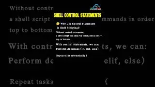 why control statements in shell scripting 💡 #education #aws #devopsengineer #gcp #devops#bash