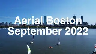Aerial Boston, USA - Flight by the Charles River 4K - September 2022