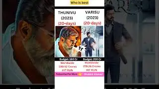 Varisu vs Thunivu Budget 20 days Collections  Movie Comparison 🔥🔥🔥