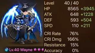 Summoners War: Wayne Showcase! This is the Best Runed Wayne in Summoners War!