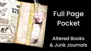EASY FULL PAGE POCKET for Altered Books & Junk Journals