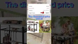 Portable Grill Cart with Wheels for Outdoor Adventures #grilling