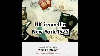 Vintage Passport Collector: British Passport 1925 issued in New York