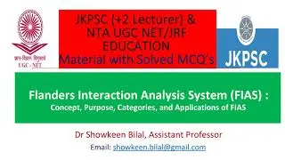 Flanders Interaction Analysis System (FIAS) #jkpsclecturerpreviouspapers