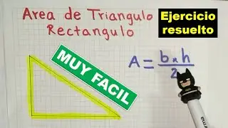 Como sacar el AREA de un TRIANGULO RECTANGULO 📐