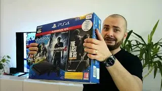 Распаковка моей первой Sony PS4 Slim 1TB — обзор + 5-минутный геймплей на 4K-телевизоре