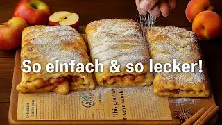 Zwei himmlische Strudel – Omas geheimes Rezept 🍏🍑 So einfach & so lecker!