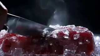 SLICING ICED MEAT ! ! ! #asmr #satisfying #oddlysatisfying #cutting #relaxing