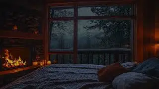 Cozy Indoor Retreat: Rainfall and Fireplace Sounds to Create a Relaxing Atmosphere in Your Warm Room
