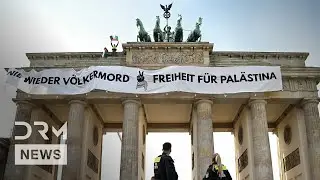 &ldquo;Never Again Genocide, Freedom for Palestine&rdquo;: Activists Climb Brandenburg Gate for Palestine | AC1N