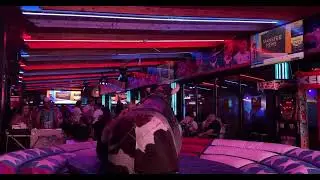 WHAATT IS SHE DOING   😲 GIRL Riding on a Bull in Benidorm 2024 😍 Mechanical Bull Riding 4K Spain