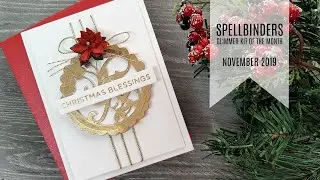 Spellbinders - Glimmer Kit of the Month / Nov 2019  / Shimmering Merry Christmas Sentiments