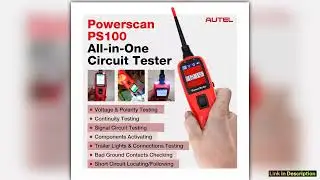 Autel PowerScan PS100 Circuit Tester Universal 12V 24V Automotive Power Circuit Probe Kit ACDCConti