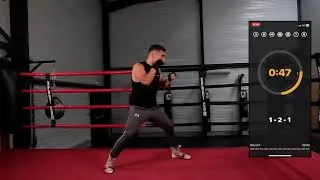 Guided shadow boxing with an app