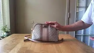 What’s in my Bag| Michael Kors Large Logo Stripe Dome Crossbody Bag