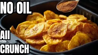 Why Did No One Tell Me Plantains Could Do THIS? Crispy Air Fryer Plantain Chips in 5 minutes.