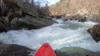 Kayaking video of Little River Canyon in Alabama Suicide Section level 1,460 cfs