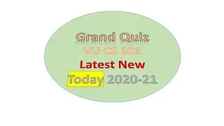 Today GRAND QUIZ CS101 02 JANUARY 2021 LATEST