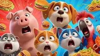 Dog, Cat & Monkey Try Human Food 😂 । Funniest Reactions Ever । Talking Animals vs Human Food