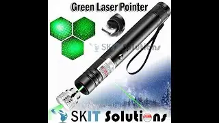 【SKIT Solutions】Green Laser Pointer Rechargeable USB Long Range Power Flashlight Star Light Mode